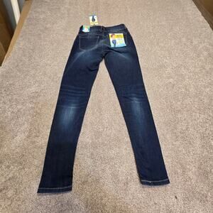 Trendy sculpting Distressed Wax Jean Butt I Love You Lifting Skinny Jeans sz 1